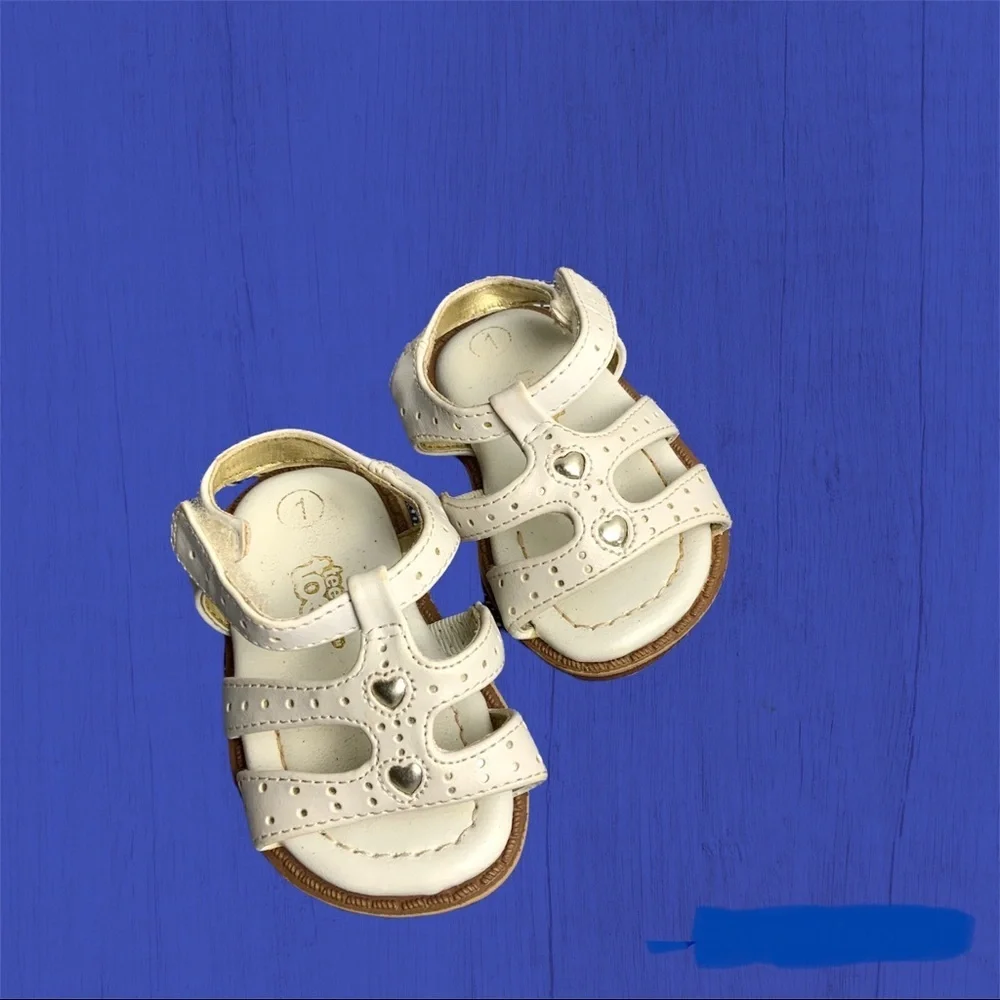 Teeny Toes Off-White Sandals & White Dress Shoes Inf Girl 1